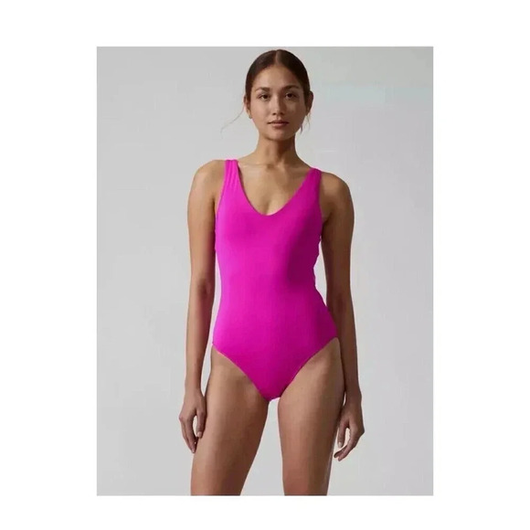 Athleta Women's Seychelles One Piece Swimsuit in Electric Fuchsia Size Small NWT - Picture 1 of 7